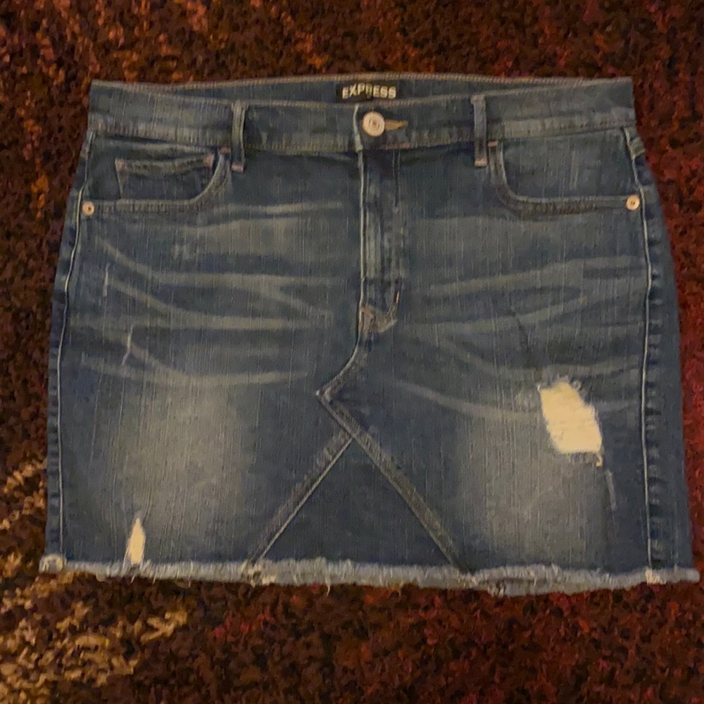 Express Denim Mini Skirt